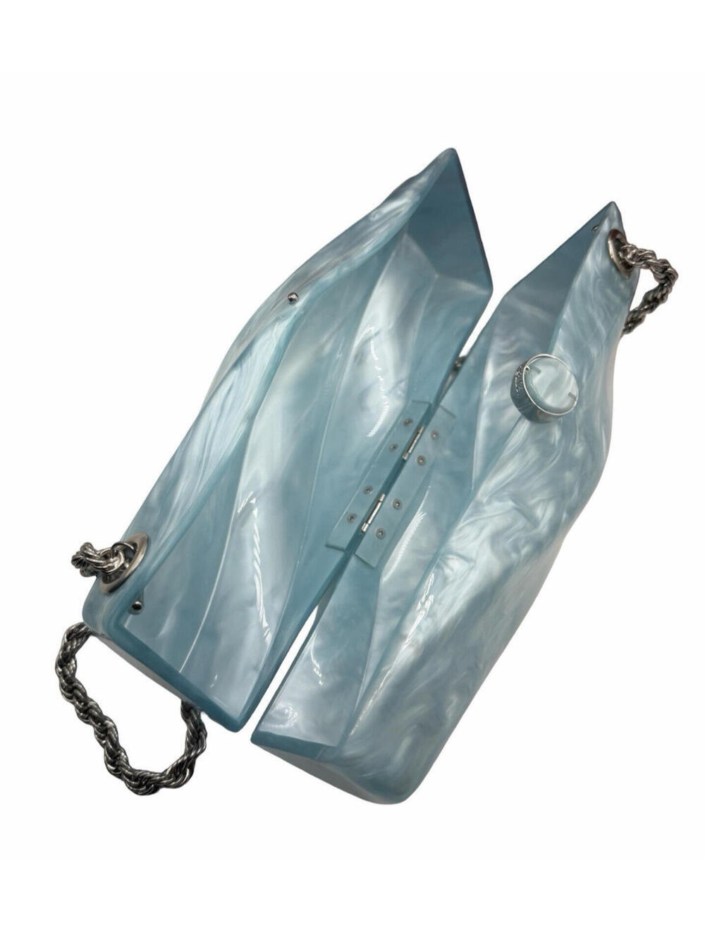 Cult Gaia Juliet Acrylic Shoulder Bag Hydrangea Blue - Picture 3 of 9